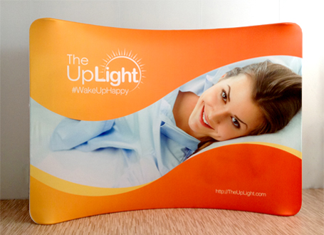 弧形展架快幕秀，熱轉(zhuǎn)印，數(shù)碼印花